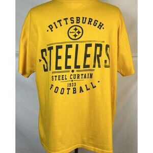 Pittsburgh Steelers The Steel Curtain EST 1933 NFL Football Men's XLarge T-shirt
